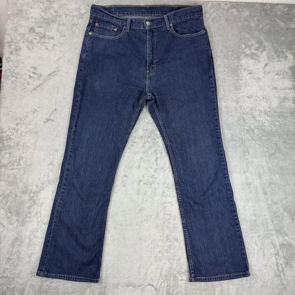 LEVIS 527 Boot Cut Denim Jeans Stretch Mens 38 Western Bootcut Blue Medium Wash